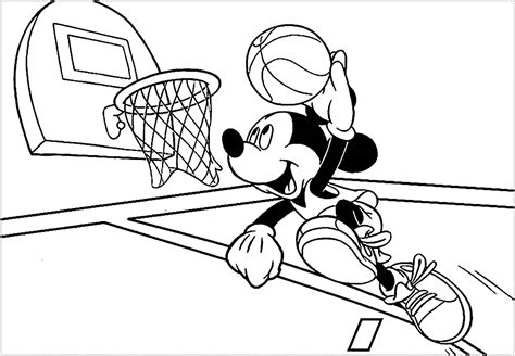 Basketball Rim Coloring Page Coloring Pages