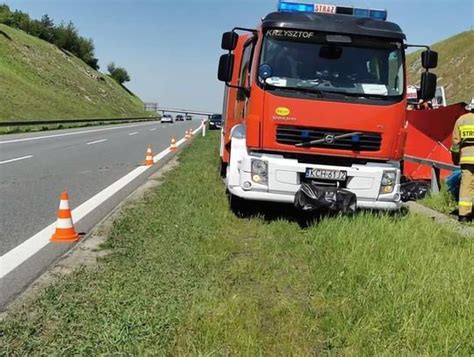 Makabryczny wypadek i śmierć motocyklisty na autostradzie A4 ZDJĘCIA