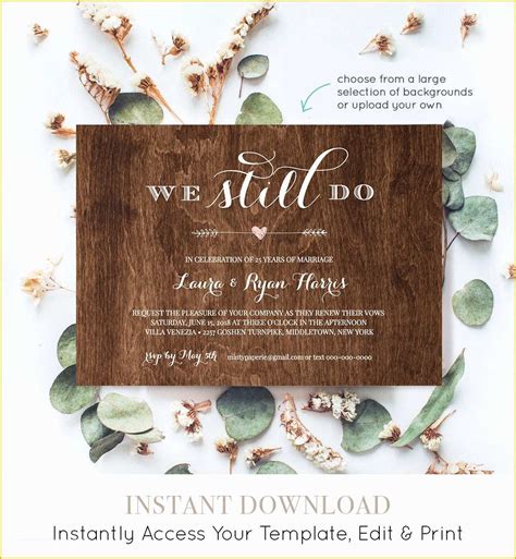 Vow Renewal Invitation Templates Free Of Renewing Wedding Vows ...