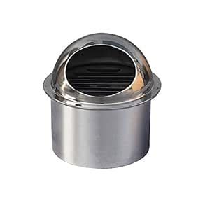 Wall Mountable Metal Round Bull Nose Vent With Louvres Built In Fly