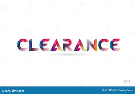 Clearance Colored Rainbow Word Text Suitable For Logo Design Stock Vector Illustration Of