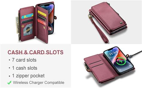 Defencase Compatible With Iphone 14 Case Wallet With Rfid Blocking Card Holder For