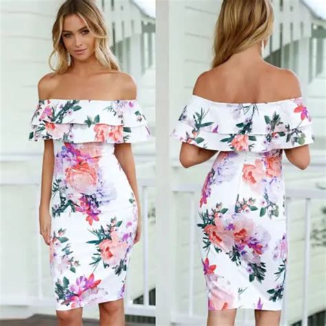 Aliexpress Buy Women Summer Off Shoulder Bodycon Mini Dress