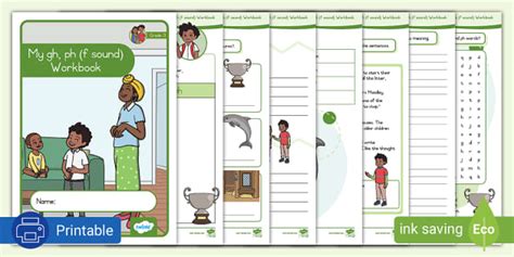 Grade 3 Phonics Gh Ph F Workbook Professor Feito