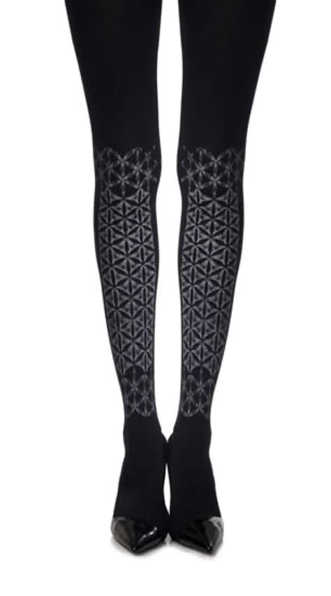 Frozen Shapes Print Tights Bedtime 𓆩♡𓆪 Flirt