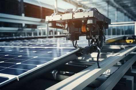 Premium Ai Image Automated Solar Production Manufacturing Industrial