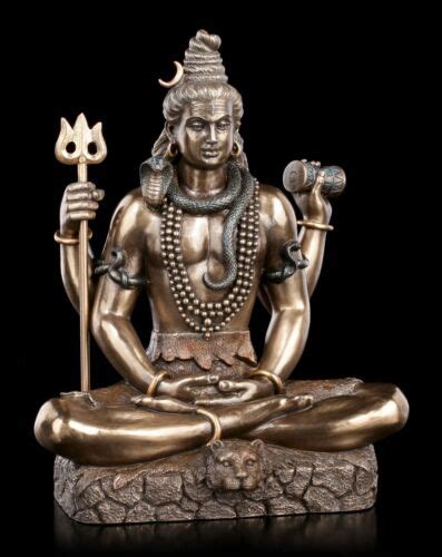 Hindu Gott Shiva Figur Sitzend Bronziert Veronese Statue Buddha EBay