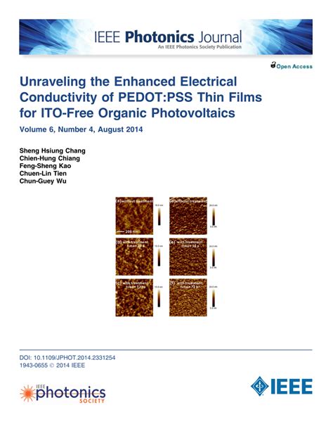 Pdf Unraveling The Enhanced Electrical Conductivity Of Pedot Pss Thin