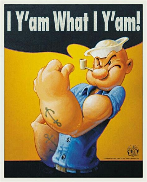 I Yam What Yam Popeye The Sailor Man Popeye Cartoon Popeye And Olive