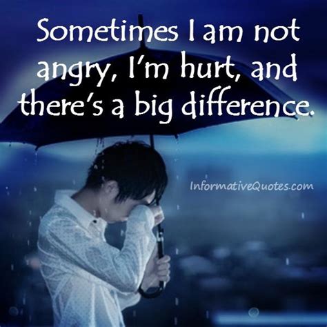 Sometimes I M Not Angry I M Hurt Informative Quotes