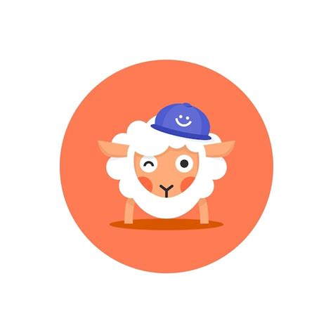 Premium Vector The Cute Lamb Flat Design Mascot Logo