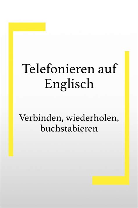 Telefonieren Verbinden Wiederholen Besetzt Englisch Lernen Improve