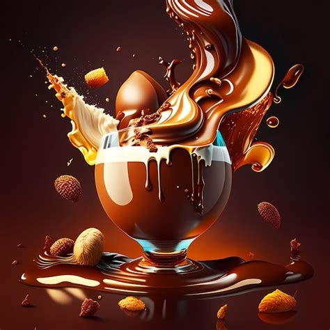 Premium AI Image | Chocolate splash background