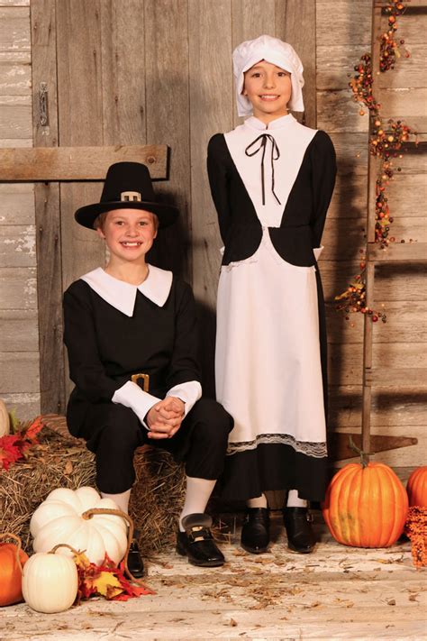 Thanksgiving Costumes - Adult, Child Pilgrim and Indian Costume