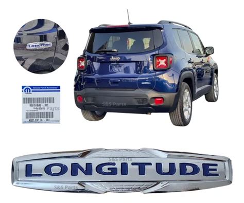 Letreiro Sigla Traseira Longitude Jeep Renegade Até 2022