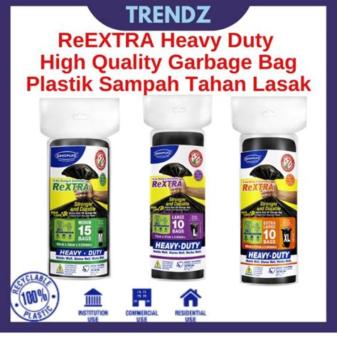 Sekoplas Rextra Hdpe Heavy Duty Garbage Bag Stronger Durable High