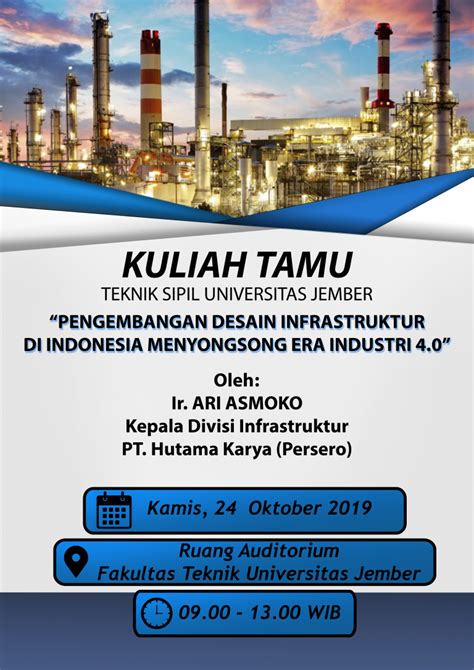 Pendaftaran Kuliah Tamu Pengembangan Desain Infrastruktur Di Indonesia