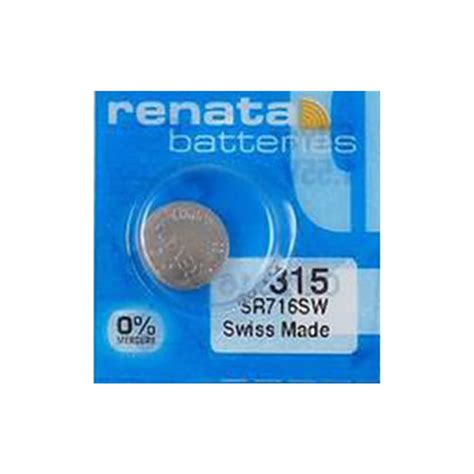 One 1 X Renata 315 Sr716Sw Sb At Silver Oxide Watch Battery 1 55V