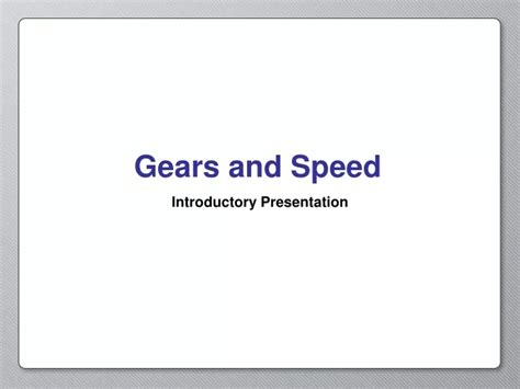 Ppt Gears And Speed Powerpoint Presentation Free Download Id 9460110