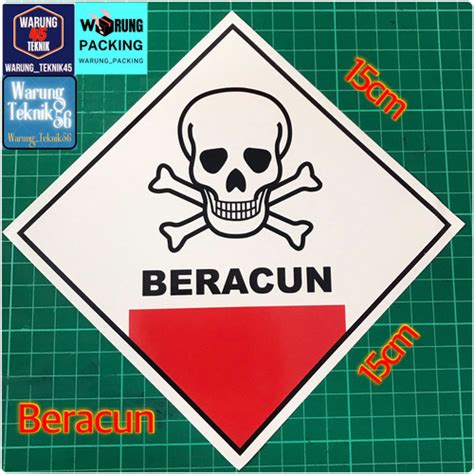Jual Stiker Sticker Label Tanda Simbol K3 Limbah B3 Tong Keranjang