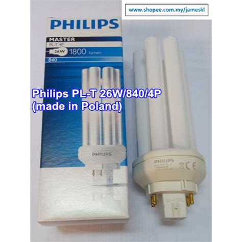 Philips Master Pl T P W Energy Saver Lamp Made In Poland