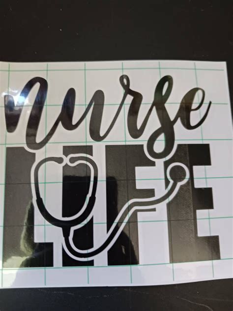 Nurse Life Vinyl Decal Etsy