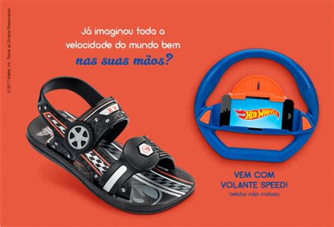 Bizz Store Sandália Infantil Grendene Hot Wheels Volante Speed