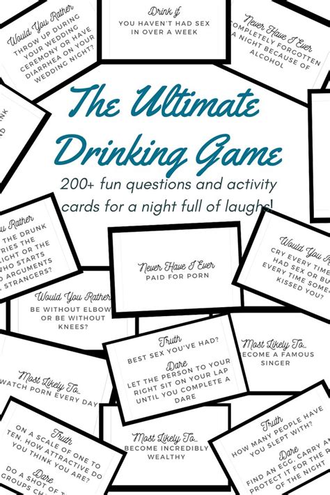 The Ultimate Adults Only Printable Drinking And Party Game Drinking