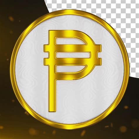 Premium Psd Gold Coin Currency Philippine Peso D Render