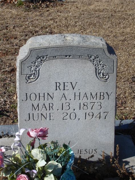 Rev John Austell Hamby Find A Grave Memorial