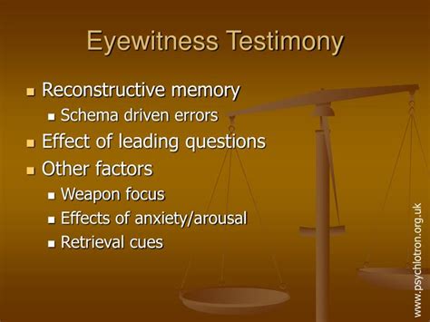 PPT - Eyewitness Testimony PowerPoint Presentation - ID:429897