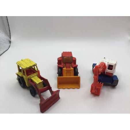 Lot De Engins De Chantier Grues Matchbox Corgi Voiture Miniature