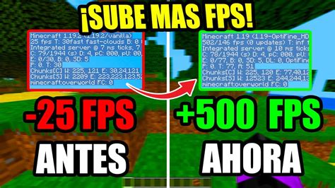 COMO AUMENTAR LOS FPS EN MINECRAFT JAVA Facil Y Rapido YouTube