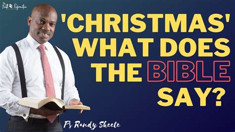 What The Bible Says About Christmas Pastor Randy Skeete YouTube