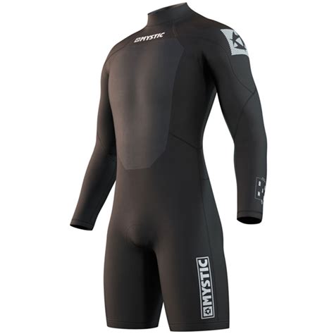 Mystic Brand 32mm Back Zip Longarm Shorty Wetsuit 2023 Black 210315