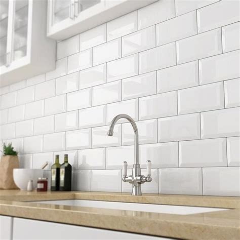 Gab Subway Blanco Brillante Biselado Syria Ceramicos