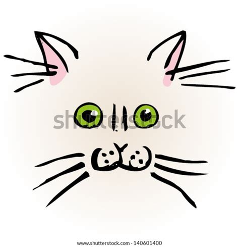 Vector Illustration Abstract Kitten Cat Drawing Stock Vector Royalty Free 140601400 Shutterstock