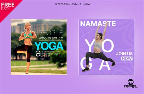 Yoga Social Media Free Template Psd