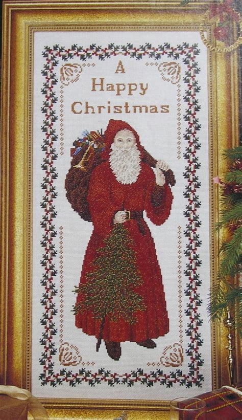 Victorian Father Christmas Santa Claus Tbringer Cross Stitch Chart