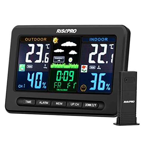 RISEPRO Station météo sans fil avec capteur extérieur à distance