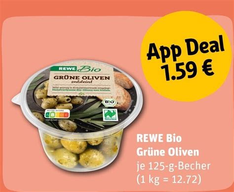 REWE Bio Grüne Oliven tilbud hos REWE