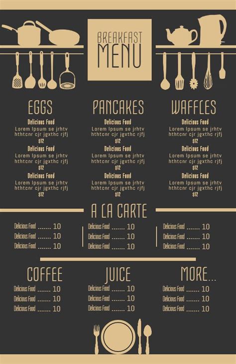 Cafe Menu Design Ideas