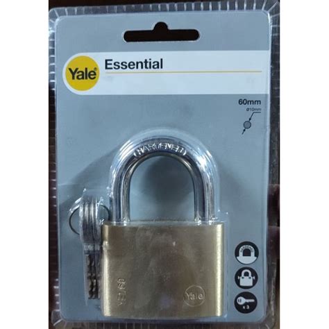 Yale Essential Series Indoor Brass Padlock 60mm YE1 60 132 1 Shopee