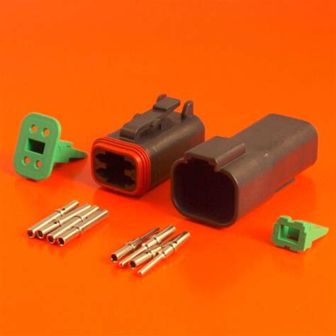 Deutsch Dt Series 4 Pin Way Connector Male And Female Dt04 4p Ce02 Dt06