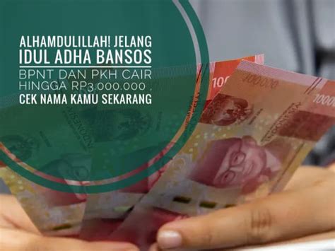 Alhamdulillah Jelang Idul Adha Bansos Bpnt Dan Pkh Cair Hingga