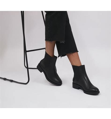 Office Ada Chelsea Ankle Boots Black Leather Womens Chelsea Boots