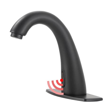 Buy Black Automatic Sensor Touchless Bathroom Sink Faucet With Hole