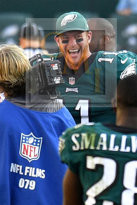 Eagles Quarterback Carson Wentz Shows The Joy Of Victory Gold Medal