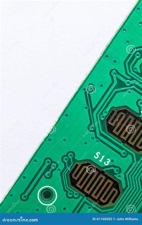 Macro Closeup Of A Green Pcb Board Stock Photo Image Of Board Micro