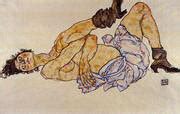 Reclining Female Nude By Egon Schiele Oil Painting Reproduction